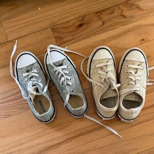 Converse Kids Sneakers - Silver and gold